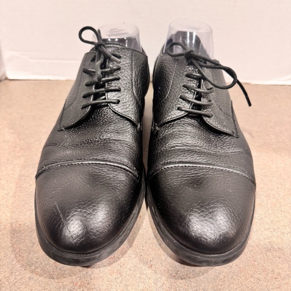 Ermenegildo Zegna Black Siena Flex Captoe Deerskin Derby Size 9 Dress Shoe Italy main image 11